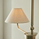 21967-001 Antique Brass 2 Light over Island Fitting with Natural Linen Shade