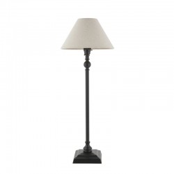 22164-001 Matt Black Table Lamp with Natural Linen Shade ∅ 22 cm 22164-001 Matt Black Table Lamp with Natural Linen Shade ∅ 22 cm