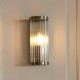 78783-001 Antique Brass Wall Lamp with Ribbed Glass