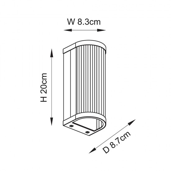 78783-001 Antique Brass Wall Lamp with Ribbed Glass