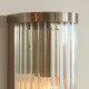 78784-001 Antique Brass 2 Light Wall Lamp with Ribbed Glass