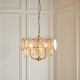 78893-001 Brushed Aged Brass 3 Light Centre Fitting with Champagne Glass