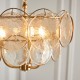 78893-001 Brushed Aged Brass 3 Light Centre Fitting with Champagne Glass