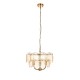 78893-001 Brushed Aged Brass 3 Light Centre Fitting with Champagne Glass