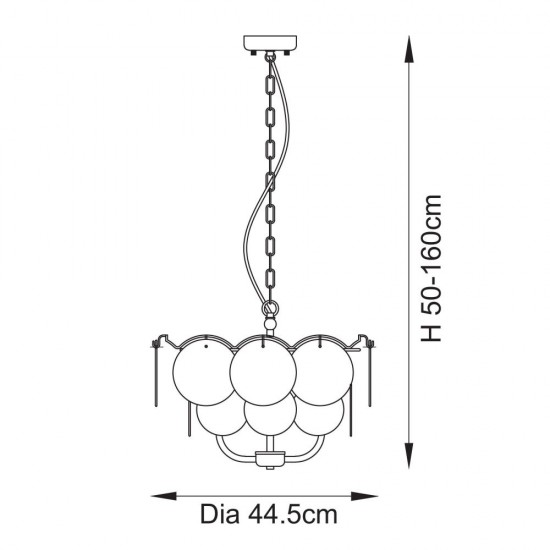 78893-001 Brushed Aged Brass 3 Light Centre Fitting with Champagne Glass