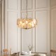 78894-001 Brushed Aged Brass 5 Light centre Fitting with Champagne Glass