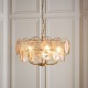 78894-001 Brushed Aged Brass 5 Light centre Fitting with Champagne Glass