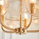 78894-001 Brushed Aged Brass 5 Light centre Fitting with Champagne Glass