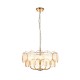 78894-001 Brushed Aged Brass 5 Light centre Fitting with Champagne Glass