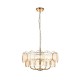 78894-001 Brushed Aged Brass 5 Light centre Fitting with Champagne Glass