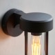 78791-001 Matt Black Wall Lamp with Clear Glass IP44
