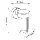 78791-001 Matt Black Wall Lamp with Clear Glass IP44