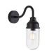 78792-001 Matt Black Wall Lamp with Clear Glass IP44