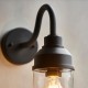 78792-001 Matt Black Wall Lamp with Clear Glass IP44