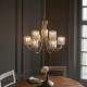 82795-001 Antique Brass 9 Light Centre Fitting with Crystal