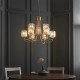 82795-001 Antique Brass 9 Light Centre Fitting with Crystal