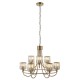 82795-001 Antique Brass 9 Light Centre Fitting with Crystal