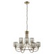 82795-001 Antique Brass 9 Light Centre Fitting with Crystal