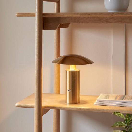 78797-001 Rechargeable Brushed Gold LED Table Lamp