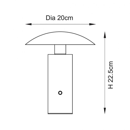 78797-001 Rechargeable Brushed Gold LED Table Lamp