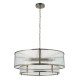 82828-001 Antique Brass 8 Light Pendant with Ribbed Glass