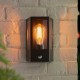 78799-001 Matt Black Lantern Wall Lamp with Sensor IP44