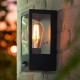 78799-001 Matt Black Lantern Wall Lamp with Sensor IP44