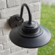 78800-001 Matt Black PIR Wall Lamp with Clear Glass
