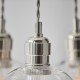 78899-001 Bright Nickel 3 Light Cluster Pendant with Clear Glass