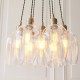 78902-001 Antique Brass 7 Light Cluster Pendant with Clear Glass