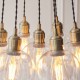 78902-001 Antique Brass 7 Light Cluster Pendant with Clear Glass