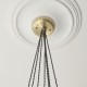 78902-001 Antique Brass 7 Light Cluster Pendant with Clear Glass
