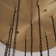 78904-001 Antique Brass 13 Light Cluster Pendant with Clear Ribbed Glass