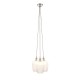 78907-001 Bright Nickel 3 Light Cluster Pendant with Clear Ribbed Glass