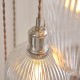 78908-001 Bright Nickel 13 Light Cluster Pendant with Clear Ribbed Glass