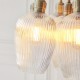 78910-001 Antique Brass 7 Light Cluster Pendant with Clear Ribbed Glass