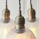 78911-001 Antique Brass 3 Light Cluster Pendant with Clear Ribbed Glass