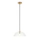 78834-001 Brushed Aged Brass Pendant with Decorative Glass
