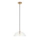 78834-001 Brushed Aged Brass Pendant with Decorative Glass