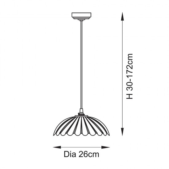 78836-001 Brushed Aged Brass Pendant with Decorative Glass