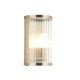82959-001 Antique Brass Wall Lamp with Ribbed Glass & Diffuser IP44