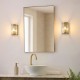 82959-001 Antique Brass Wall Lamp with Ribbed Glass & Diffuser IP44