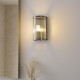 82959-001 Antique Brass Wall Lamp with Ribbed Glass & Diffuser IP44