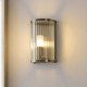 82959-001 Antique Brass Wall Lamp with Ribbed Glass & Diffuser IP44