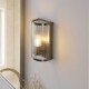 82959-001 Antique Brass Wall Lamp with Ribbed Glass & Diffuser IP44