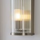82959-001 Antique Brass Wall Lamp with Ribbed Glass & Diffuser IP44