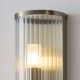 82959-001 Antique Brass Wall Lamp with Ribbed Glass & Diffuser IP44