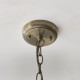 82968-001 Antique Brass Pendant with Clear Ribbed Glass