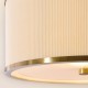 82973-001 Brushed Aged Brass Semi Flush with Ivory Shade