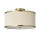 82973-001 Brushed Aged Brass Semi Flush with Ivory Shade